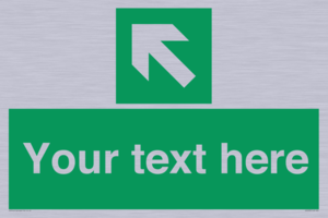 Custom Arrow Top Left Sign